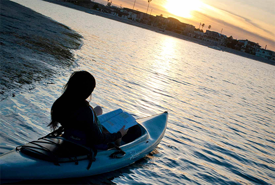 Kayak at sunset